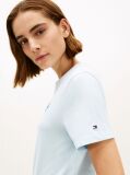 Blue Tricou Cu Guler Rotund Si Logo Brodat  Femei