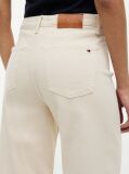 Beige Washed High Rise Wide Leg Ankle Jeans  Women