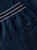 Blue Pantaloni Drepti Din In Pur  Femei