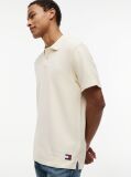 Bej Polo Tricotat Cu Croiala Regular Cu Efect Spalat  Barbati