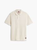 Bej Polo Tricotat Cu Croiala Regular Cu Efect Spalat  Barbati