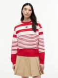 Multi Tommy Badge Stripe Relaxed Sweatshirt  Women