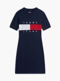 Blue Rochie Gen Pulover Mini Cu Croiala Slim Si Steag Tommy  Femei