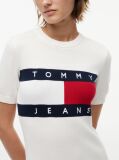 Alb Rochie Gen Pulover Mini Cu Croiala Slim Si Steag Tommy  Femei