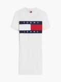 Alb Rochie Gen Pulover Mini Cu Croiala Slim Si Steag Tommy  Femei