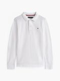 Alb Tricou Polo Pique Cu Maneca Lunga Regular  Baieti