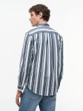 Multi Regular Fit Multicolour Stripe Poplin Shirt  Men