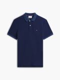Blue Polo Jacquard Cu Croiala Regular  Barbati
