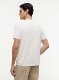 Bej T-Shirt Cu Model Floral Pe Buzunar  Barbati