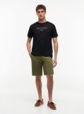 Negru T-Shirt Din Jerseu  Barbati