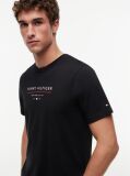 Negru T-Shirt Din Jerseu  Barbati