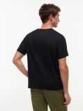 Negru T-Shirt Din Jerseu  Barbati