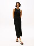 Black Ribbed Midi Bodycon Dress  Women