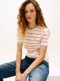 Multi Tricou Cu Nervuri Slim Fit Cu Steag Brodat  Femei