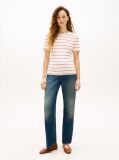 Multi Tricou Cu Nervuri Slim Fit Cu Steag Brodat  Femei