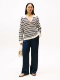 Blue Pantaloni Sateen Lejeri Cu Croiala Dreapta  Femei