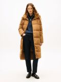 Brown Crest Embroidery Down Puffer Coat  Women