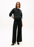 Negru 70s Blugi Negri Cu Talie Inalta Wide Leg  Femei