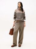 Brown Relaxed Straight Leg Trousers  Women