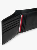 Black Signature Plaque Leather Bifold Wallet  Men