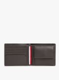 Brown Signature Plaque Leather Bifold Wallet  Men