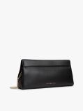 Negru Clutch Modern Cu Lant Cu Inchizatoare Clasp Si Monograma TH  Femei
