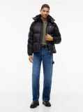 Negru Geaca Puffer Alaska Din Ripstop Hidrofuga  Barbati
