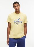 Yellow Textured Jersey T-Shirt  Men