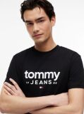 Negru T-Shirt Cu Croiala Slim Si Logo Graphic  Barbati