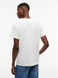 Alb T-Shirt Cu Croiala Slim Si Logo Graphic  Barbati