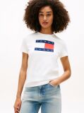 Alb T-Shirt Tonal Cu Steag Tommy  Femei