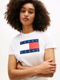 Alb T-Shirt Tonal Cu Steag Tommy  Femei