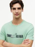 Verde T-Shirt Din Jerseu Cu Logo Graphic  Barbati