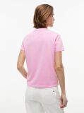 Roz T-Shirt Din Jersey Cu Logo Repetat Cu Efect Spalat  Femei
