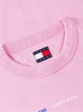 Roz T-Shirt Din Jersey Cu Logo Repetat Cu Efect Spalat  Femei