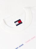 Alb T-Shirt Din Jersey Cu Logo Repetat Cu Efect Spalat  Femei