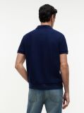 Blue Polo Jacquard Cu Croiala Regular  Barbati