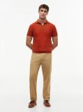Portocaliu Polo Jacquard Cu Croiala Regular  Barbati