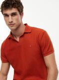 Portocaliu Polo Jacquard Cu Croiala Regular  Barbati