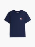 Blue T-Shirt Cu Steag Ondulat  Barbati