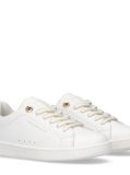White Low Cut Lace Up Sneakers  Girls