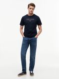 Blue T-Shirt Din Jerseu  Barbati