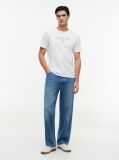 Alb T-Shirt Din Jerseu  Barbati