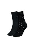 Negru 2-Pack Sosete Pentru Femei TH Dot  Femei