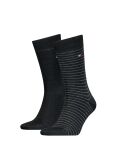 Negru 2-Pack Sosete Cu Dungi  Barbati