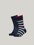 Multi Tommy Hilfiger Socks With Breton Striped Design 2 Pack  Kids Unisex
