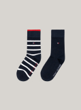 Multi Tommy Hilfiger Socks With Breton Striped Design 2 Pack  Kids Unisex