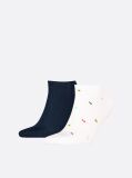 Alb Tommy Hilfiger Men's Sneaker Socks - 2 Pack  Barbati