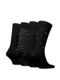 Negru Set Cadou Cu 4 Perechi De Sosete  Barbati