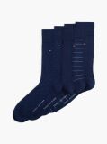 Blue 4-Pack Flag Embroidery Socks Gift Box  Men
